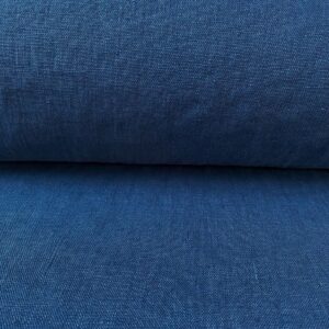 Tinsmiths French Washed Linen Fabric Prussian Blue