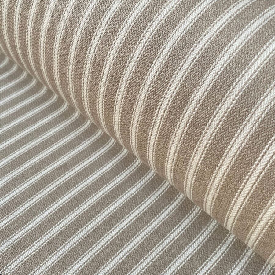 Hampton Ticking Natural& Ivory Hampton Ticking Stripe Fabric Cloth Tinsmiths Ledbury