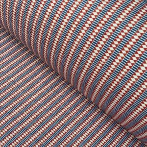 Tinsmiths Mexica Striped Fabric Cloth Red & Indigo suitable for curtains, blinds & Upholstery