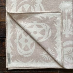 Papercut Flowers Wool Blanket Cream - Image 2