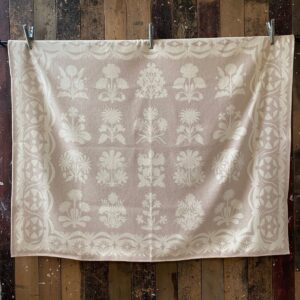 papercut flowers wool blanket