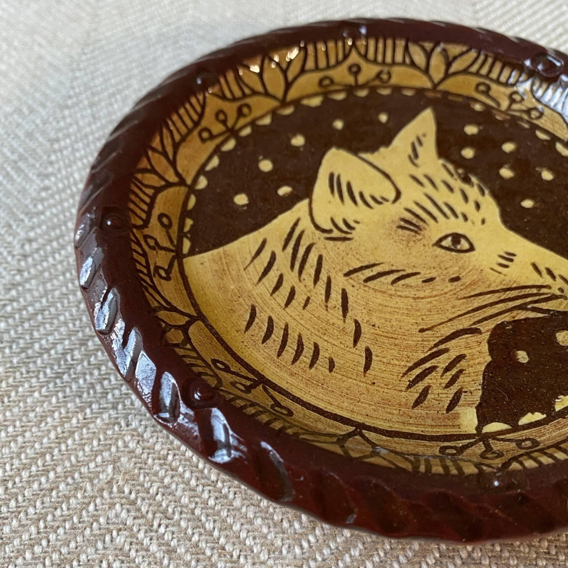 Katie B Morgan Biscuit Plate Fox1 SORKD4 - Image 2