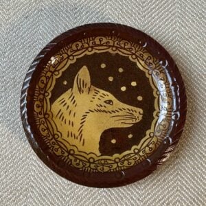 Katie B Morgan slipware dish for Tinsmiths Ledbury