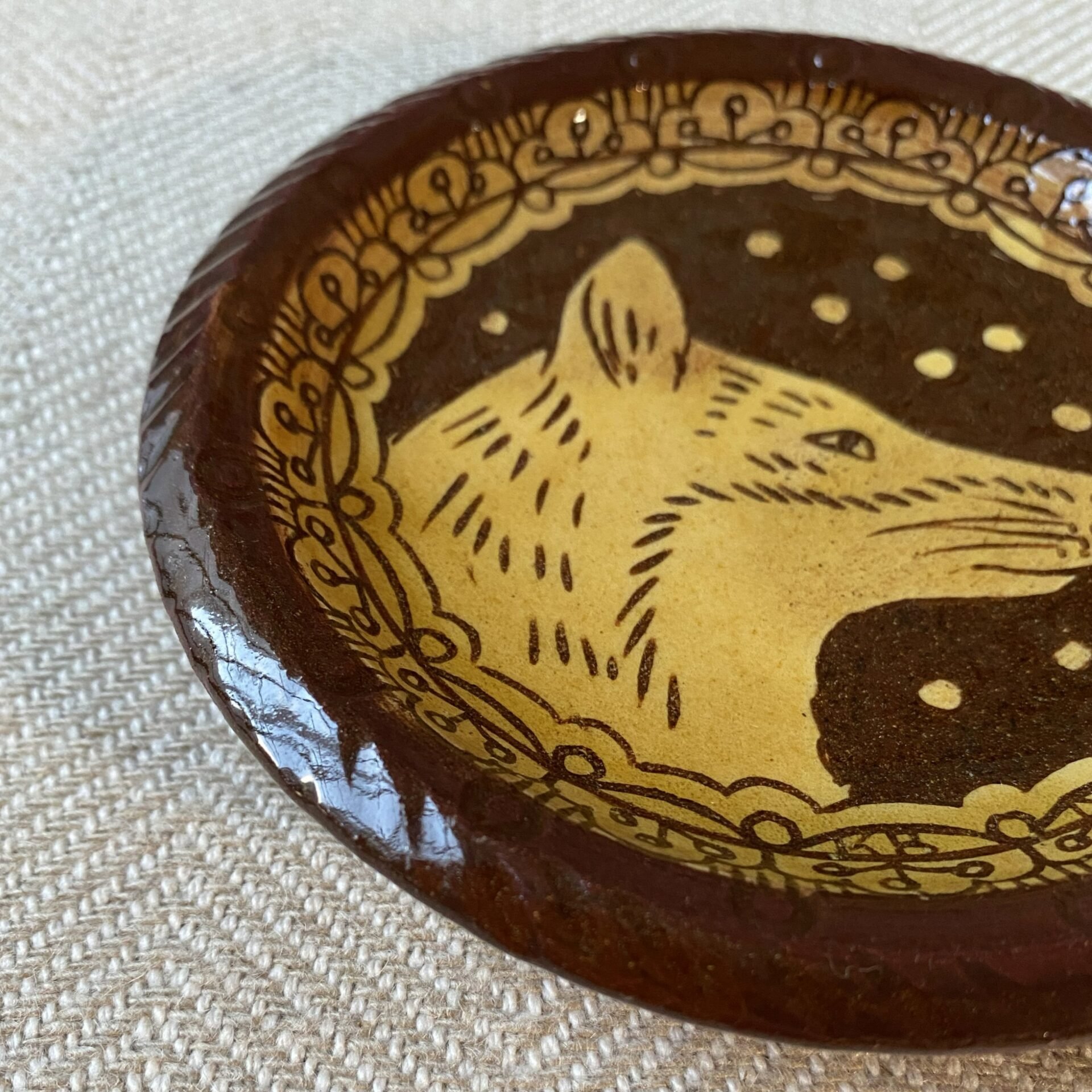 Katie B Morgan Biscuit Plate Fox2 SORKD5 - Image 2