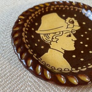Katie B Morgan slipware dish for Tinsmiths Ledbury