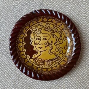 Katie B Morgan slipware dish for Tinsmiths Ledbury