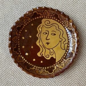 Katie B Morgan slipware dish for Tinsmiths Ledbury