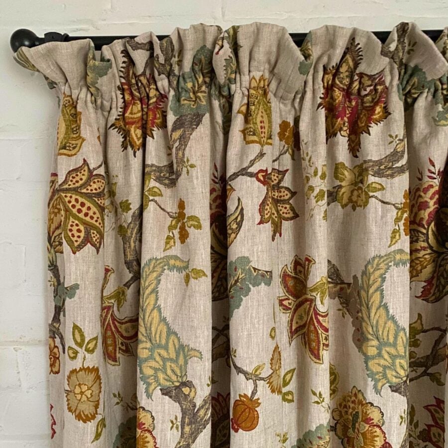 Single curtain in Yasmin Linen from Tinsmiths of Ledbury