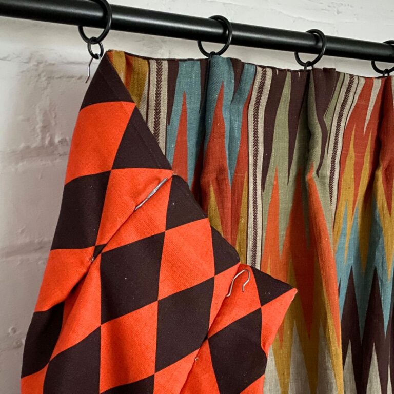 Single curtain in Zhivago Linen from Tinsmiths of Ledbury
