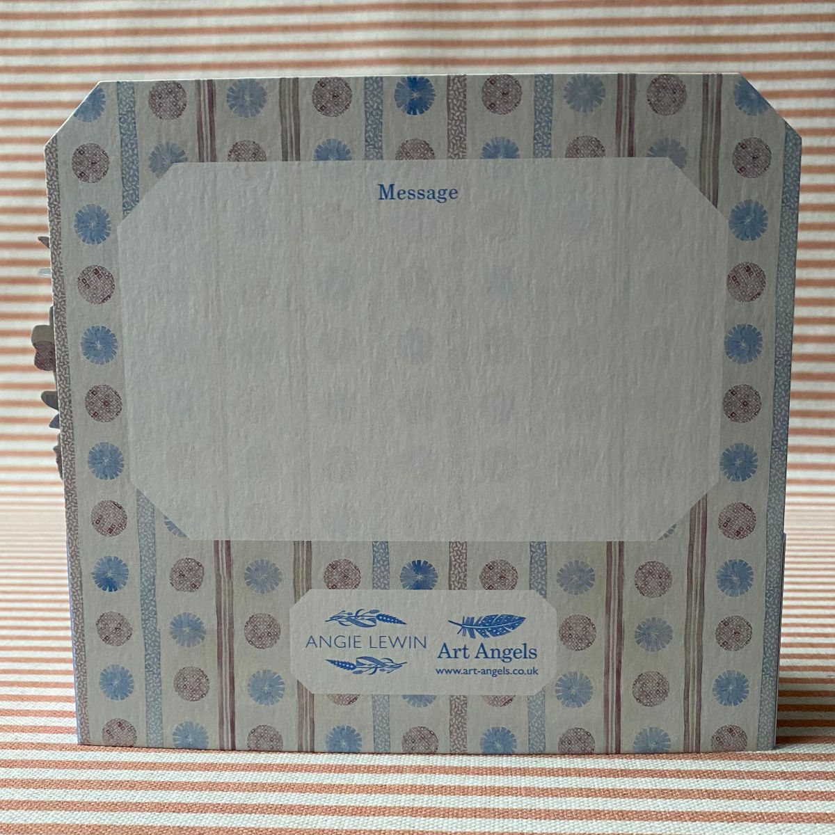 Angie Lewin 3D card with multicoloured flowers and dogs