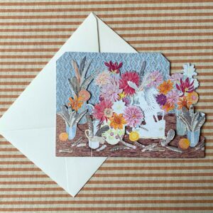 Angie Lewin 3D Card Zebra, Dahlias & Feathers - Image 2