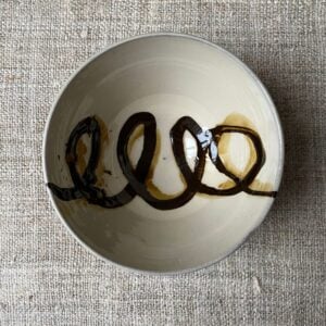 Erica Taylor Low Deep Footed Bowl - Cream Swirls ETDI1 - Image 2