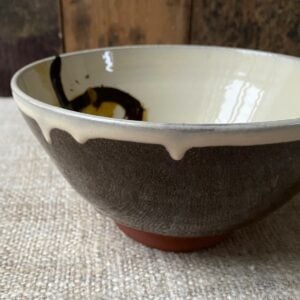 Erica Taylor Low Deep Footed Bowl - Cream Swirls ETDI1 - Image 3