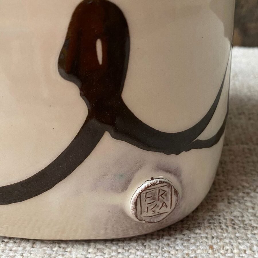 Erica Taylor Low ceramicist maker's mark on jar