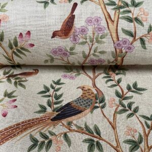 Extra Wide Chinoiserie Magenta & Brick - Image 3