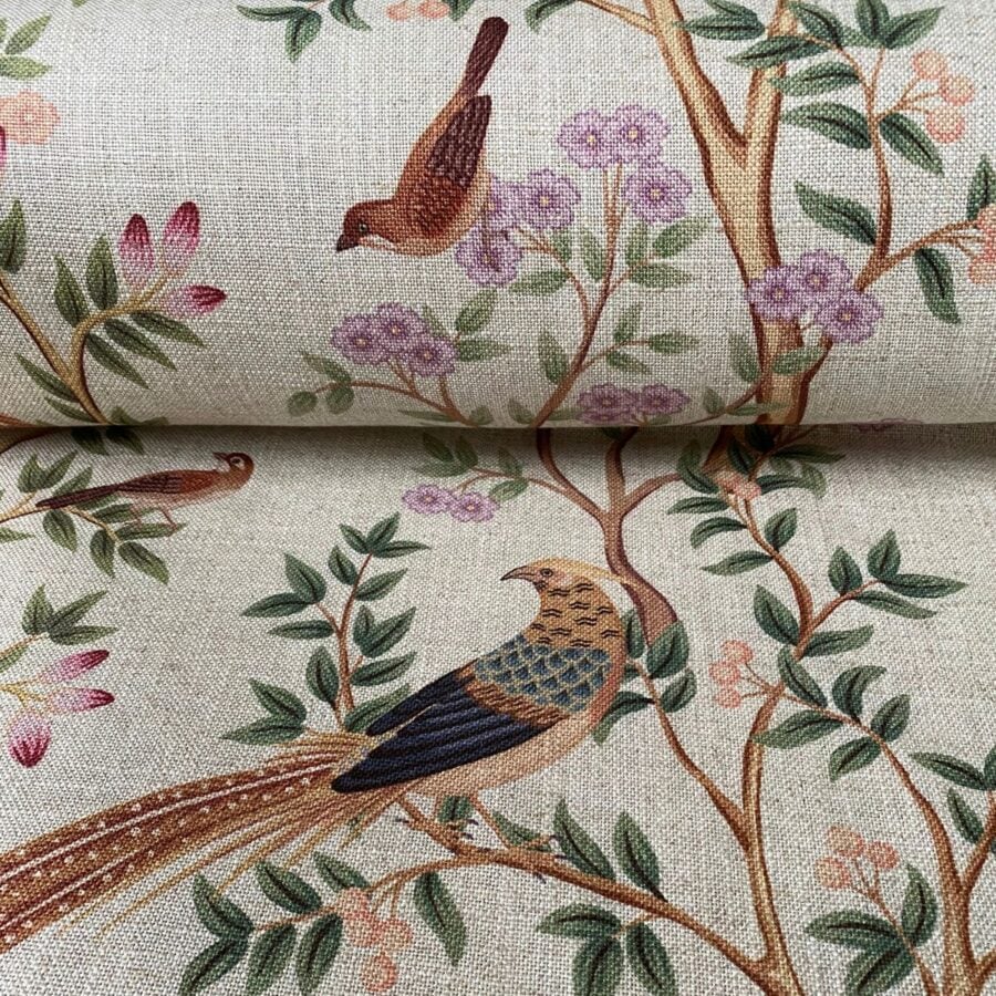 Extra Wide Chinoiserie Magenta & Brick - Image 3