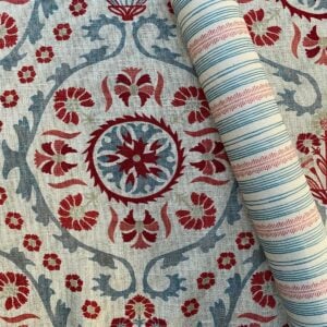 Extra Wide Eden Suzani Strawberry & Duckegg - Image 4