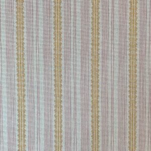 Tinsmiths Striped Feather Stripe Fabric on a roll in carnation pink & orange gold