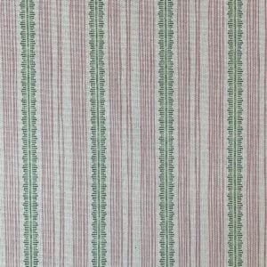 Tinsmiths Striped Feather Stripe Fabric on a roll in carnation pink & Leaf Green