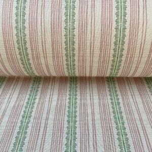 Feather Stripe Carnation Pink & Leaf Green - Image 3