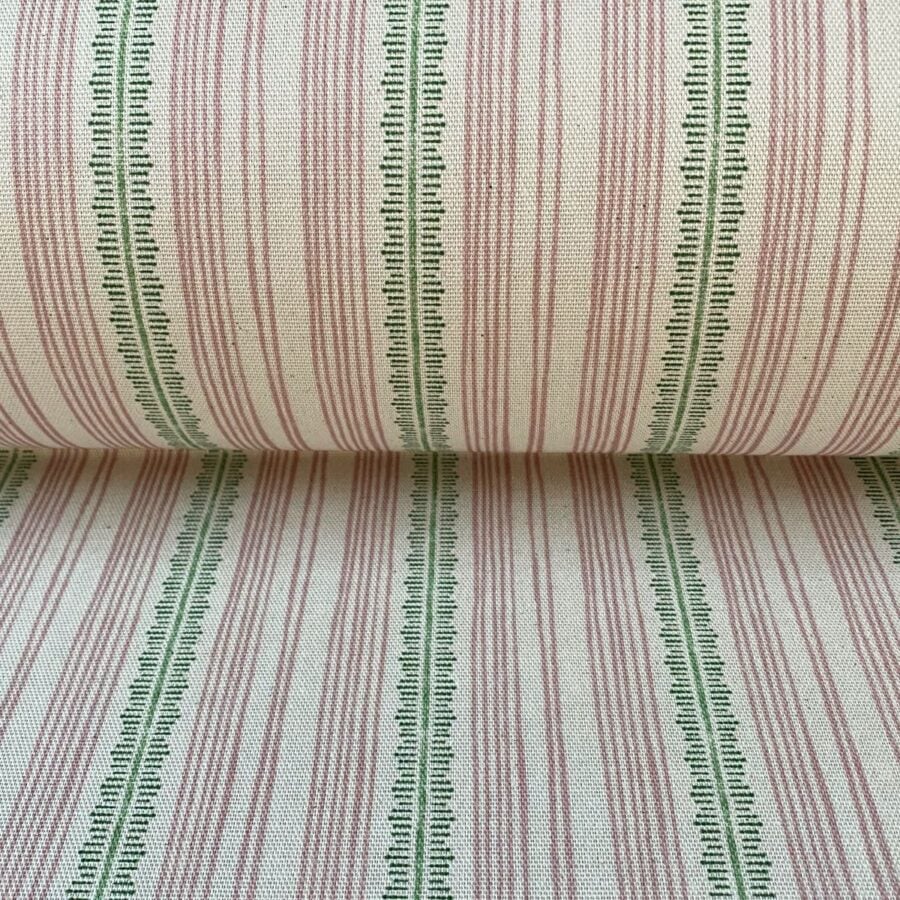 Feather Stripe Carnation Pink & Leaf Green