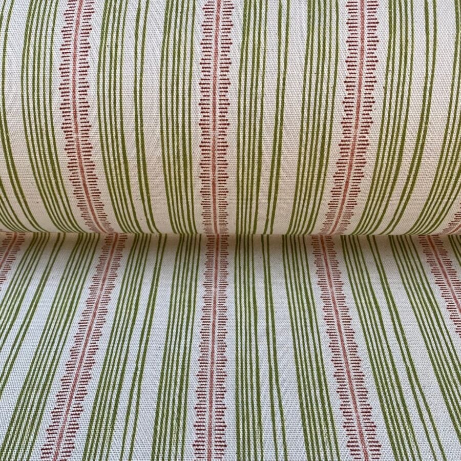 Feather Stripe Olive & Brick - Image 3