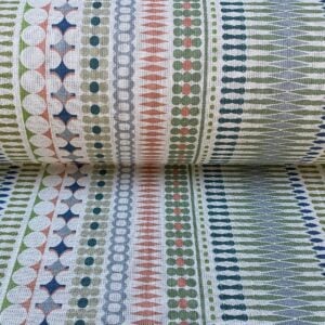 Omega Stripe patterned Fabric on a roll from Tinsmiths
