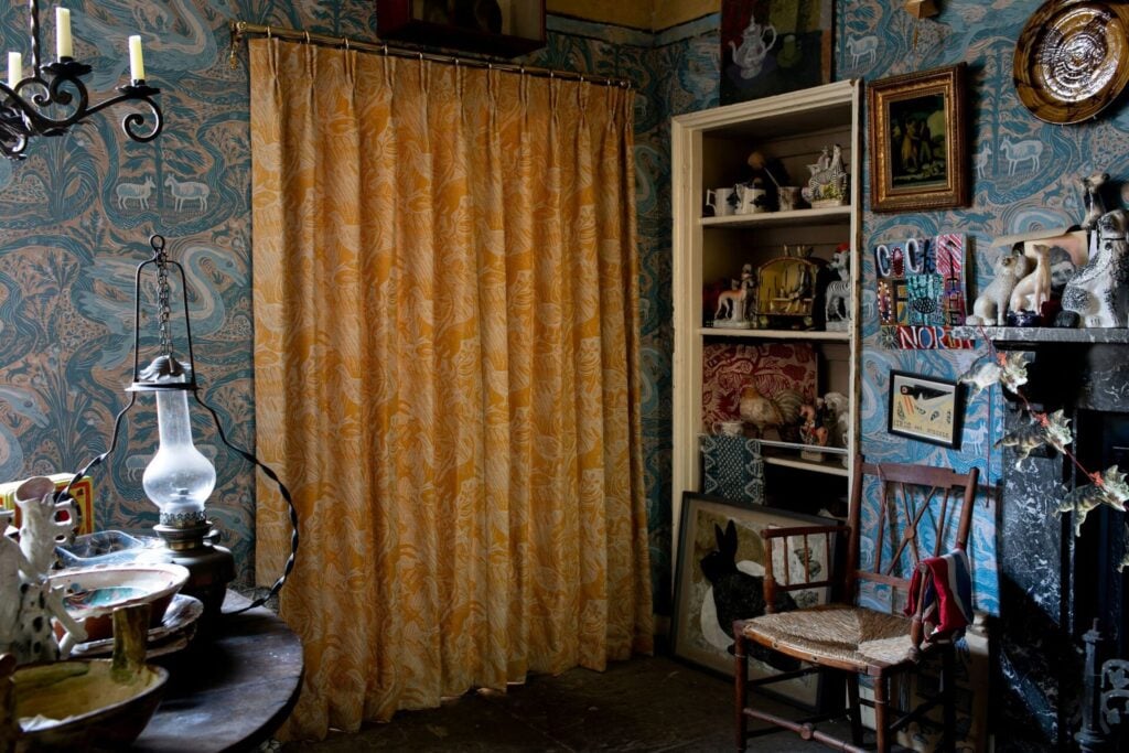 Mark Hearld Curtains in Harvest Hare Fabric