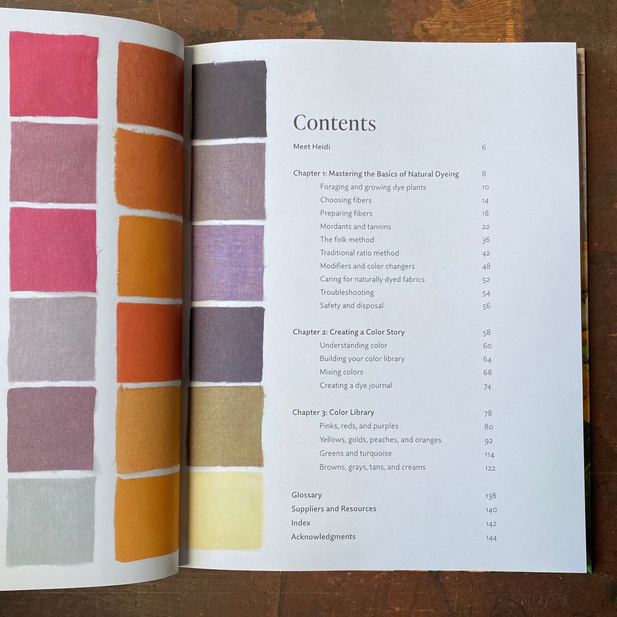 Front cover of the Natural Dye Handbook by Heidi Iverson