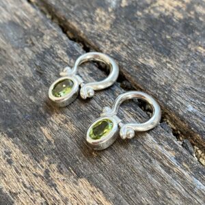 Peridot Lyre Stud Earrings CDLT 3/17a - Image 2