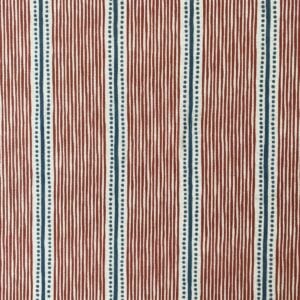 Red & Blue striped fabric at an angle