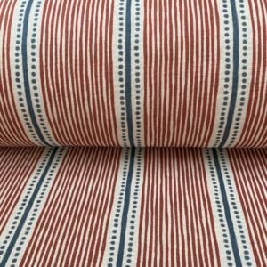 Extra Wide Avebury Stripe Strawberry & Indigo - Image 3