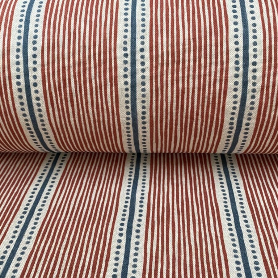Extra Wide Avebury Stripe Strawberry & Indigo