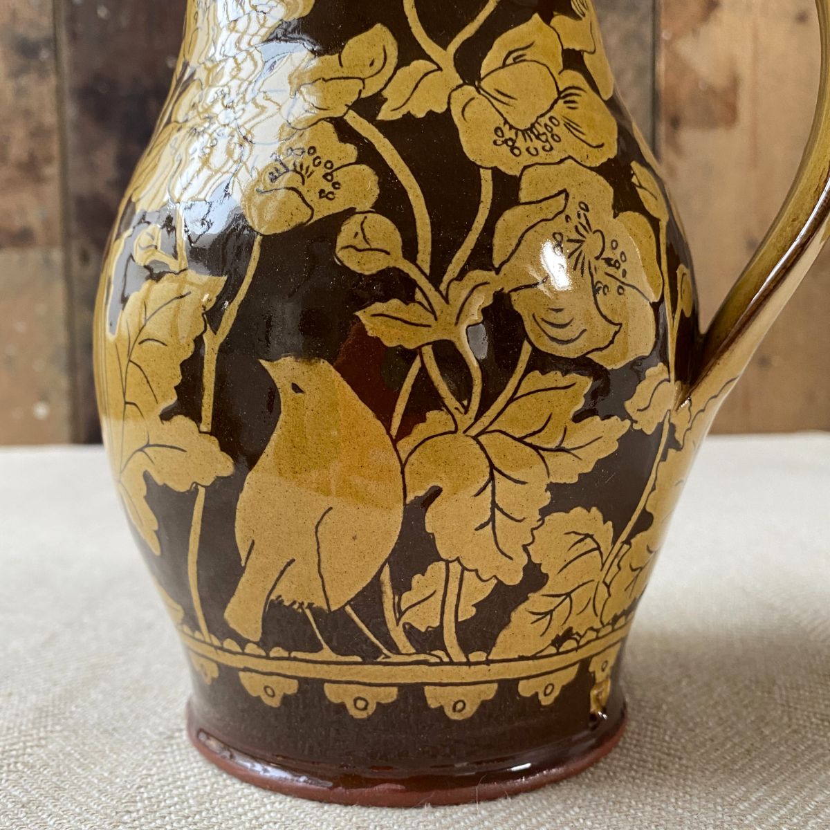 Katie B Morgan Slipware Jug KMSOR3 Anemones - Image 6