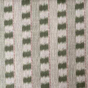 Sage green Striped linen Flat lay