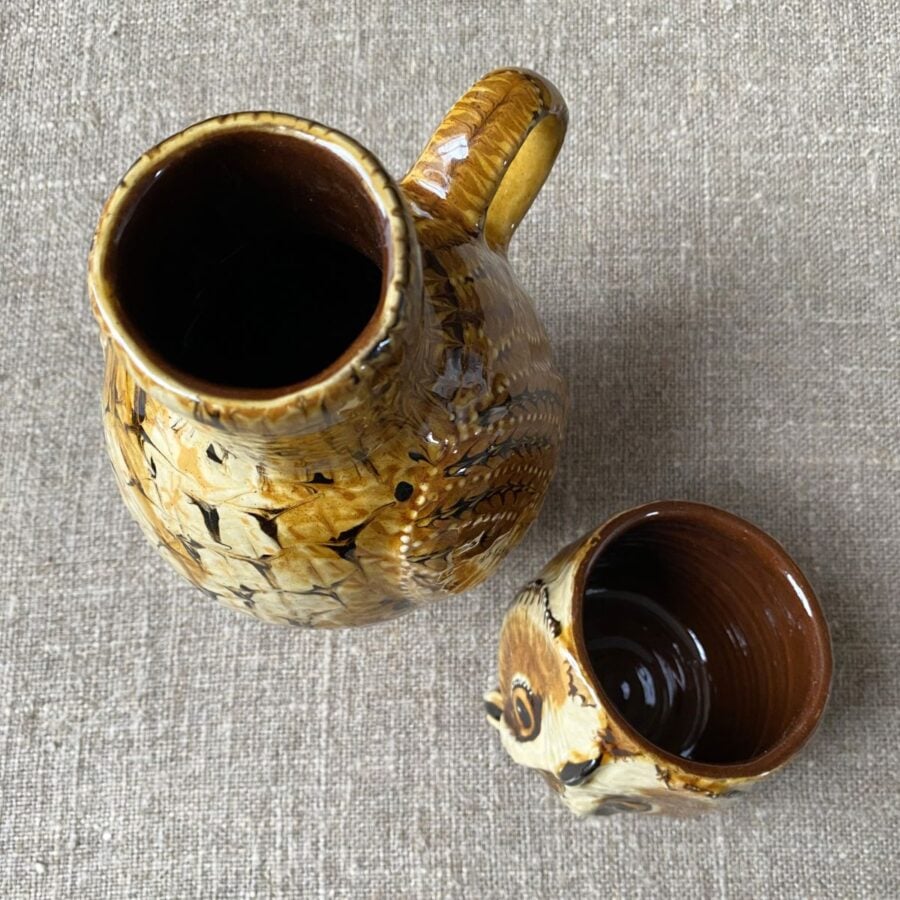 Carole Glover Long Eared Owl Cup & Jug CAOL6