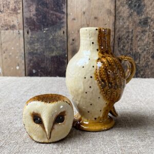 Carole Glover Small Barn Owl Cup & Jug CAOS2 - Image 2