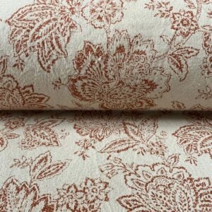 Tree of Life patterned fabric on a slanted roll