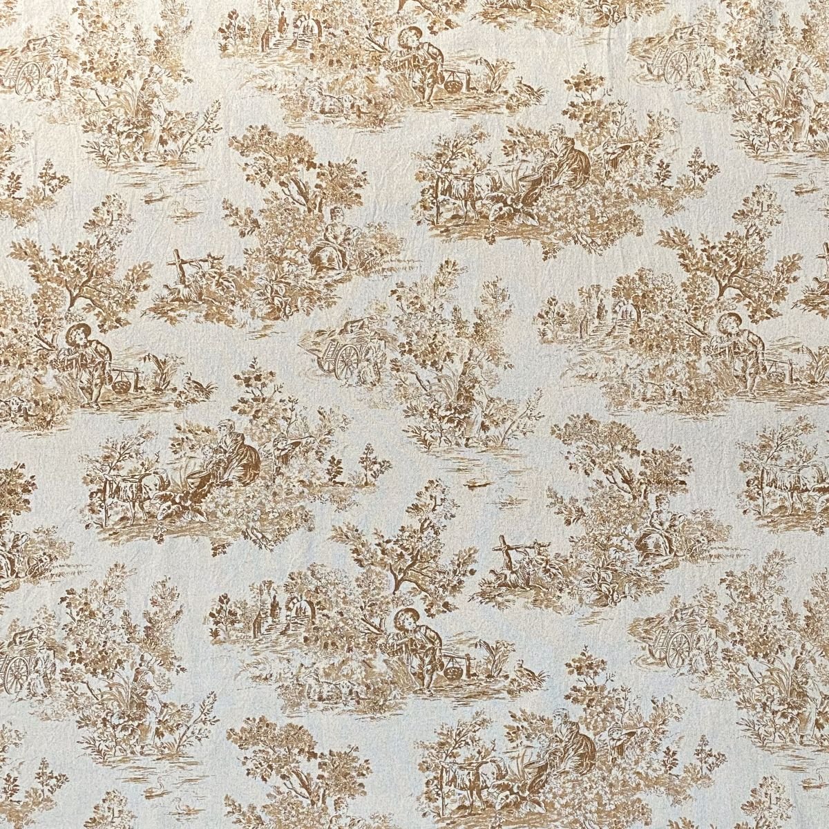 Elysium print fabric in Cinnamon Brown