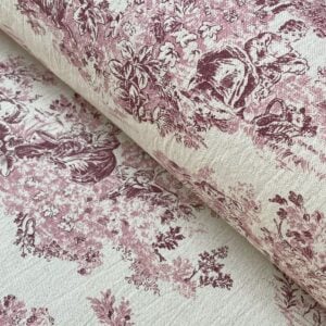 Elysium print fabric on a roll Raspberry pink design