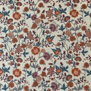 Melody Linen Teal & Orange - Image 2