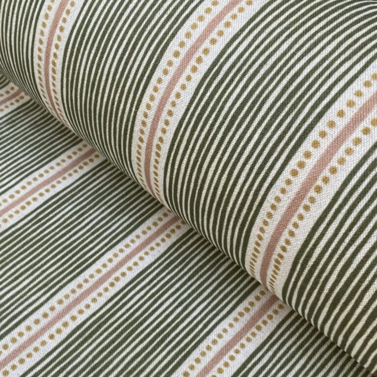 Extra Wide Avebury Stripe fabric Leaf