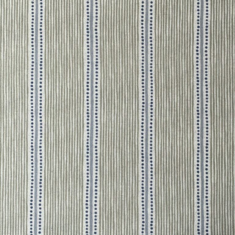 Extra Wide Avebury Stripe Fabric Sage & Indigo