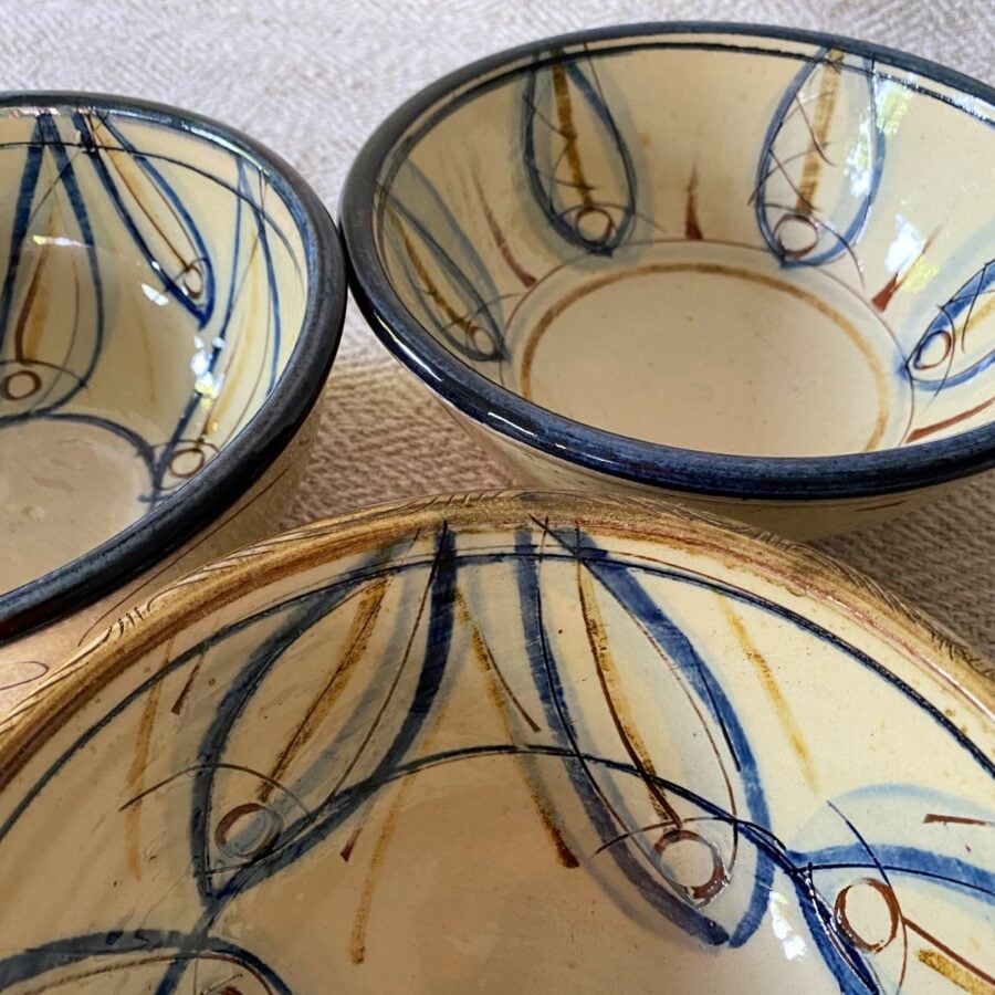 Jennifer Hall Slipware Breakfast Bowl - Shoal JHBB1