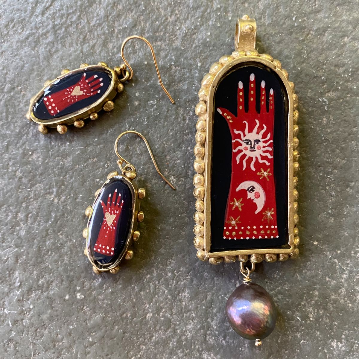 Ann Taylor Earrings - Painted Glove ATP10 - Image 3