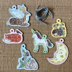 Pack of 6 Gift Tags - Fee Greening Sleeping Woodland - Image 1