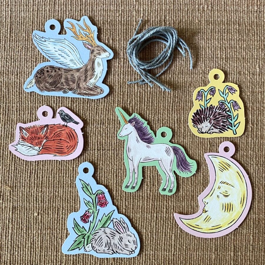 Pack of 6 Gift Tags - Fee Greening Sleeping Woodland
