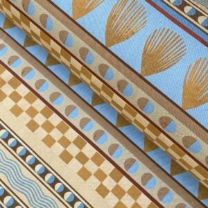 Marion Elliot design Mochaware Stripe fabric
