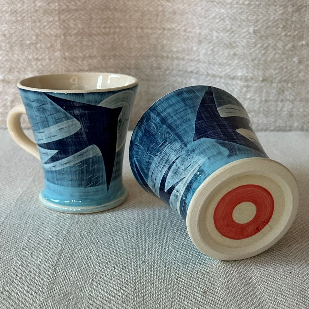 RAMP Ceramics Swallow & Swift Coffee Cup, blue - Image 2