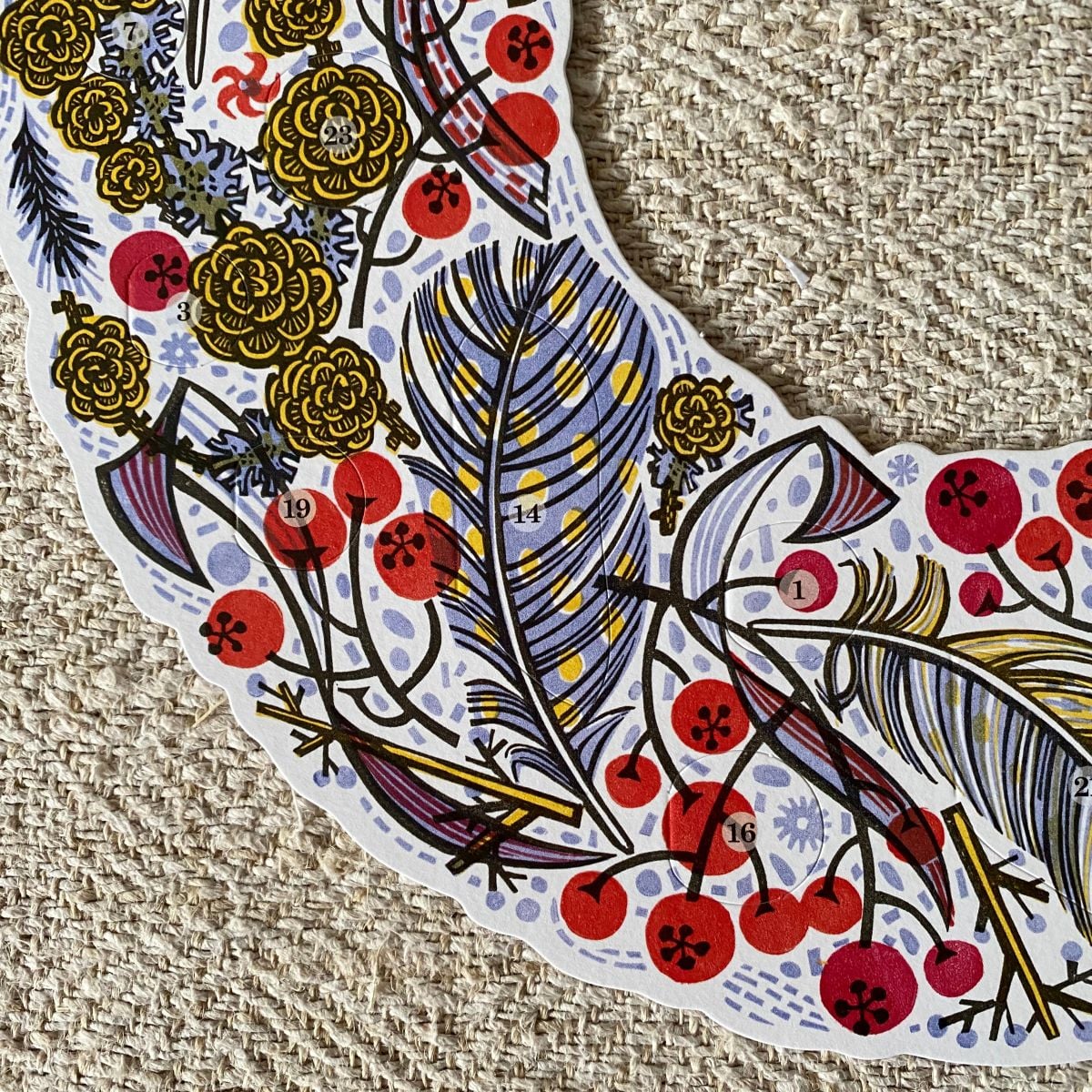 Advent Calendar - Angie Lewin Wreath - Image 3